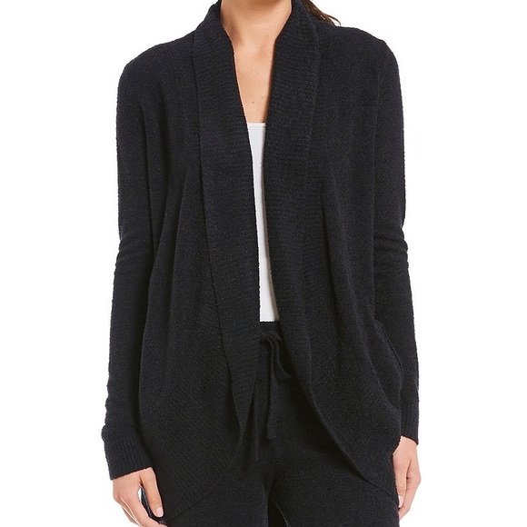 Barefoot Dreams Sweaters Barefoot Dreams Black Open Front Button